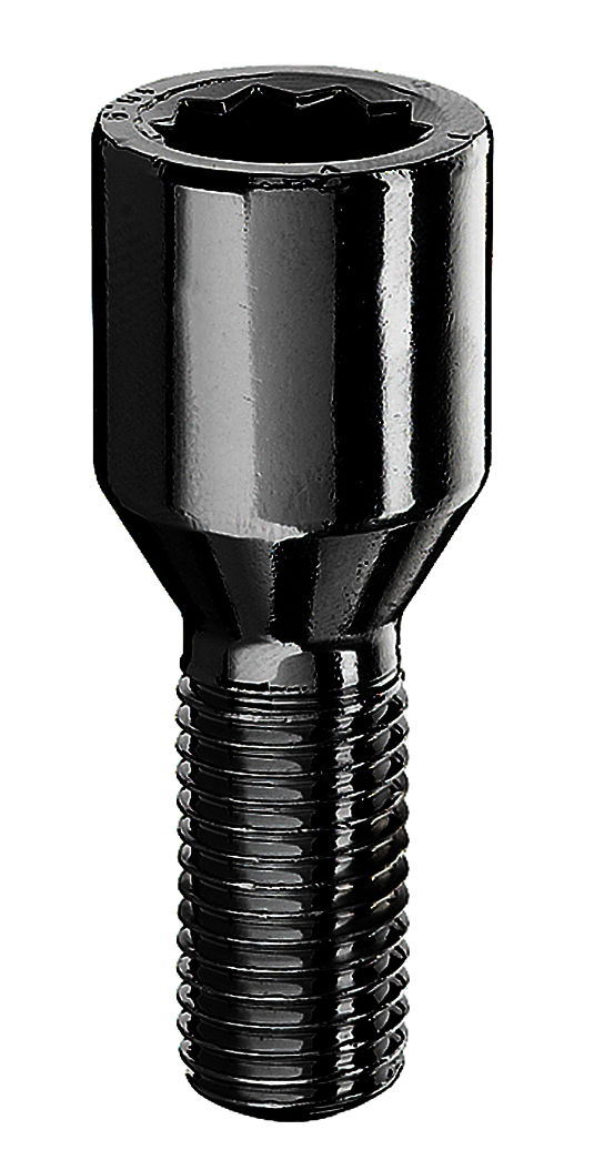 Radschraube Innenvielzahn M12x1,5x28mm schwarz