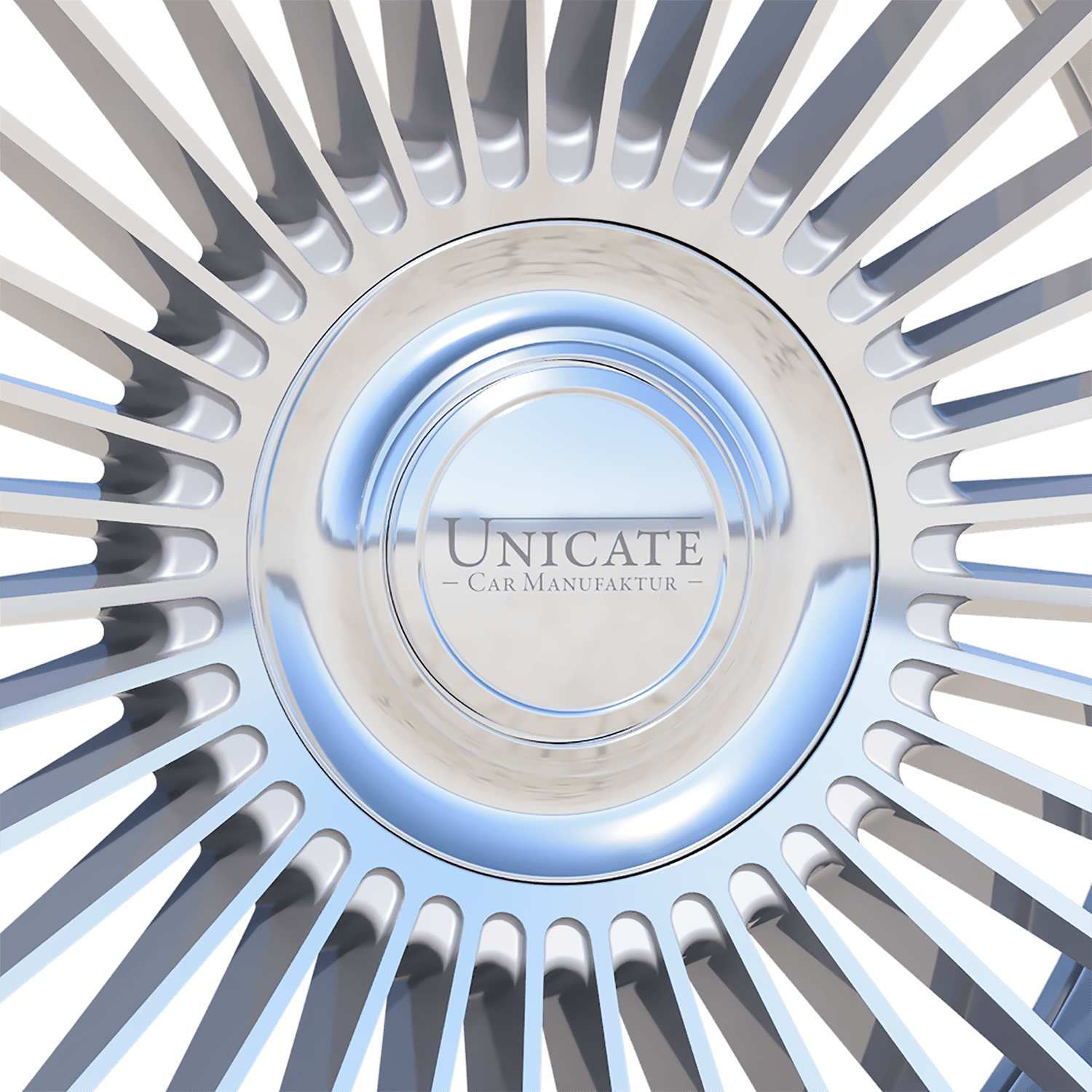 Unicate Wheels Floating Cap Polished Linse Black Label Silver