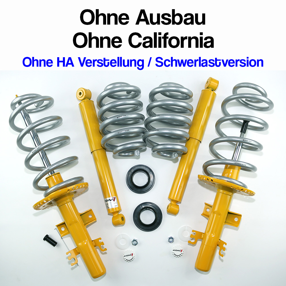 T5 T6 T6.1 Härteverstellbares KONI-ADJUST-SENSITIV-AT-EIBACH Höherlegungsfahrwerk OHNE HA Verstellung