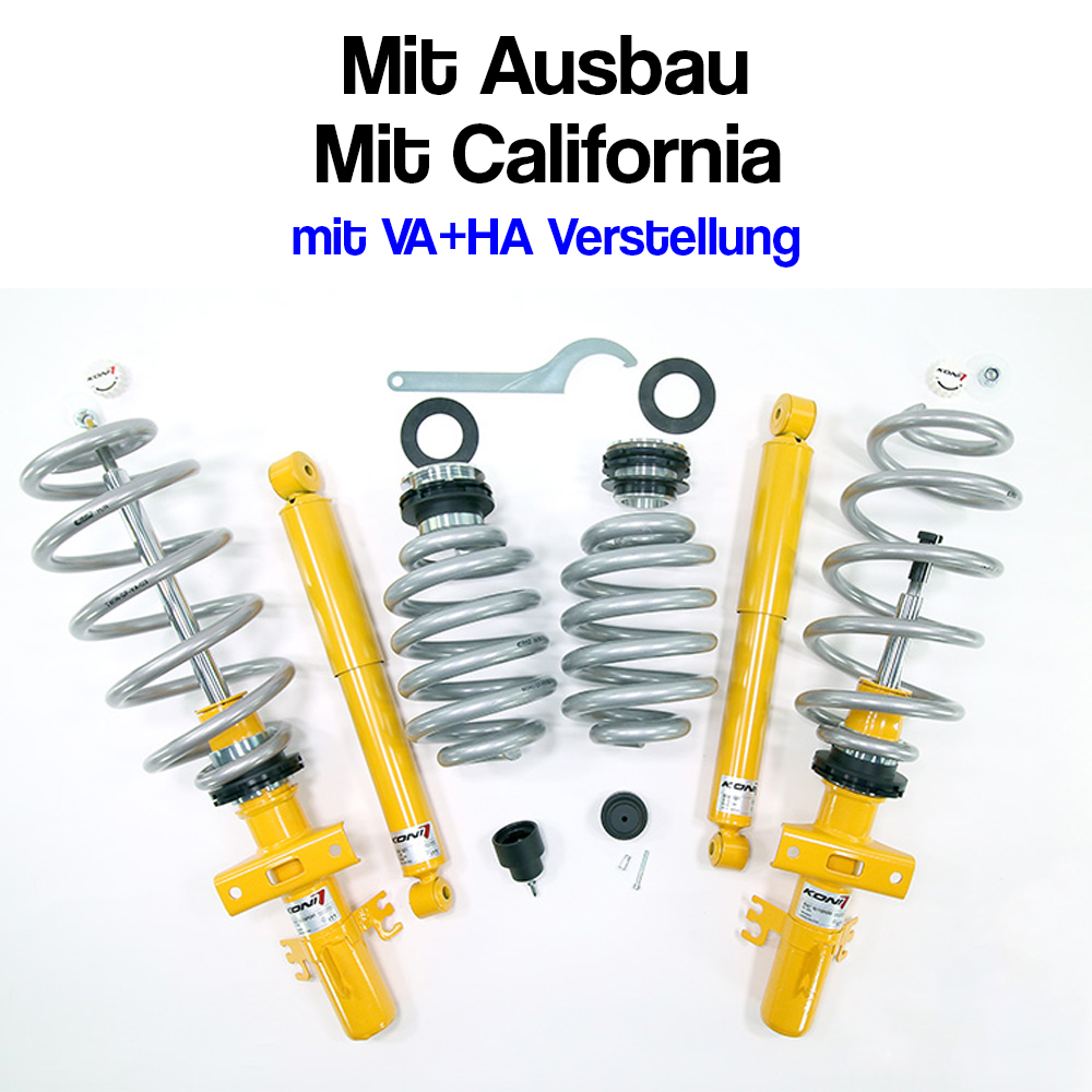 T5 T6 T6.1 Höherlegungs-Gewindefahrwerk MIT California oder Ausbauten mit normaler Ausführung