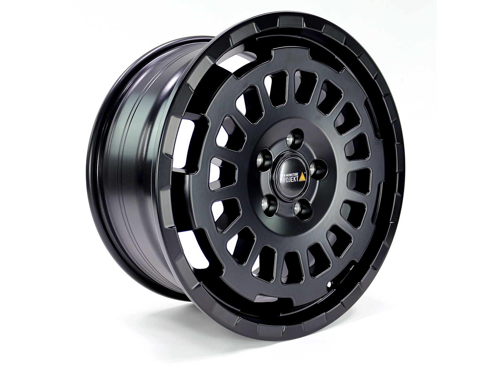 VW T5 T6 T6.1 AMAROK TWIN-MONOTUBE-PROJEKT-AT18 , 8,5X18 ZOLL IN SEIDENMATT SCHWARZ