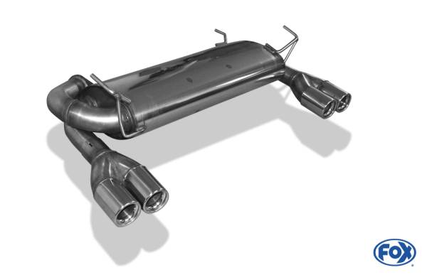 Fox Sportauspuff passend für Nissan 350Z Endschalldämpfer quer Ausgang Ø70mm rechts/links - 2x76 Ty